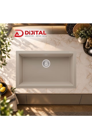 Real Stone K Serisi K013 Eviye Cappucino 77 47,5 Cm Tezgah Altı Cappuccino