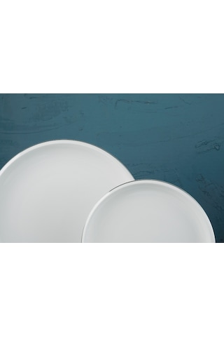 Evaliza Platin Elegant 30 Parça 6 Kişilik Porselen Yemek Takımı Çok Renkli