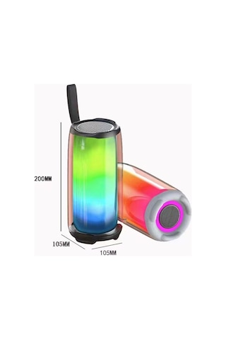 Pulse5 Bluetooth Hoparlör Led Işıklı Kablosuz Şarjlı Hoparlör