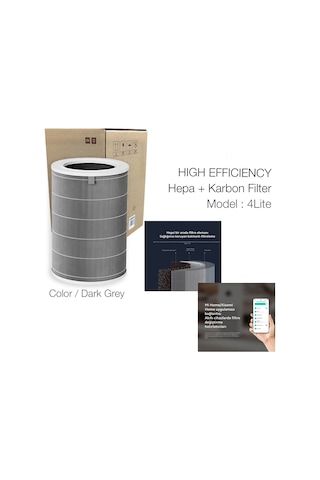 Xiaomi Smart Air Purifier 4 Lite Filtre Hepa Karbon Gri High