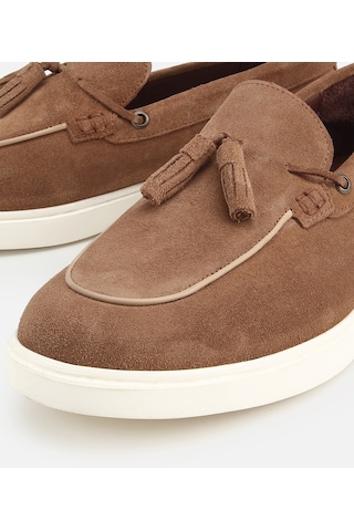 Hotiç Erkek Süet Deri Kahverengi Püskül Detaylı Günlük Loafer 02ayh319440a420 02ayh319440a420