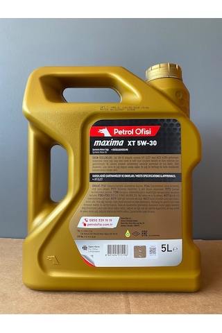 Petrol Ofisi XT 5W-30 Sentetik 5 Litre Motor Yağı (20/06/2026 Üretim)