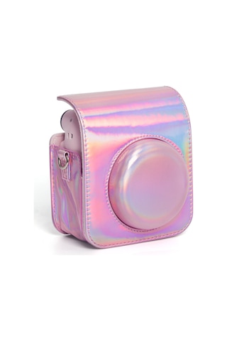 Fujifilm Instax Mini 12 Fotoğraf Makinesi + 10'lu Film + Parlak Kılıf Pembe