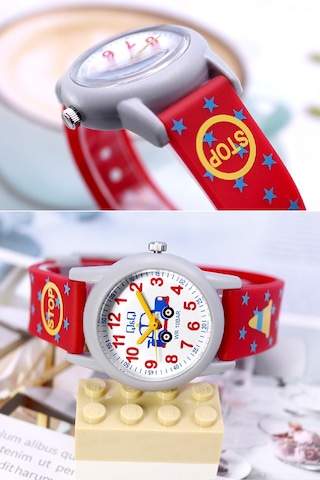 Q&q Qcg9920 Yıldızlı Kırmızı Araba Desenli Erkek Çocuk Kol Saa...