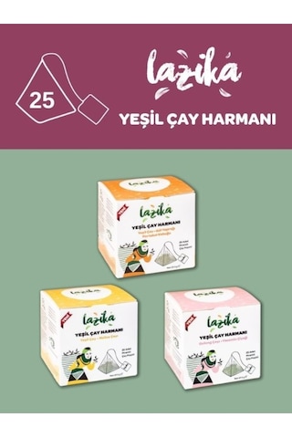 3'lü Set Yeşil Harman Portakal-melisa-oolong 3 37,5 G -25'li Pla Piramit Poşet, Doğal İçerikli