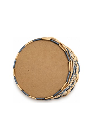 20 Cm Yuvarlak Bambu Çok Amaçlı Sepet El Örgüsü Dekoratif Organizer Ahşap