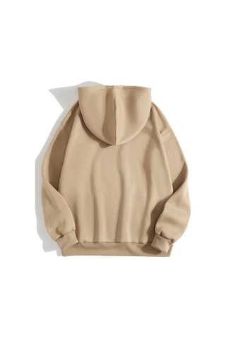 Altamira Unisex Kalp Baskılı Oversize Kapüşonlu Sweatshirt 001
