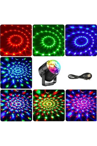 Yifomall Renkli Led Dönen Işık Projeksiyon, Sahne Ve Atmosfer Aydınlatma İçin Modern Usb Güçlü Mini Top