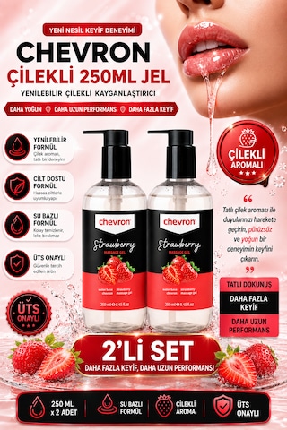 Çilekli Su Bazlı Ekstra 2 Adet 250 Ml Yenilebilir Çilek Aromalı Kayganlaştırıcı Jel Çilekli Su Bazlı Ekstra 2 Adet 250 Ml Yenilebilir Çilek Aromalı Kayganlaştırıcı Jel