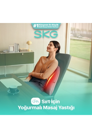 SKG Ts700 Derin Doku 4d Shiatsu Akıllı Bel Ve Sırt Masaj Yastığı Isı Terapisi & Termoterapi Gri