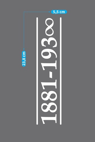 Beyaz Atatürk -4 Araç Sticker 21x29 Cm, Oto Sticker, Araba Sticker