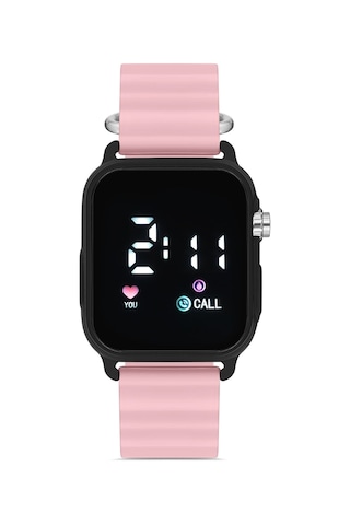 Aqua Di Polo Unisex Pembe Silikon Dijital Led Kol Saati Apwr033307