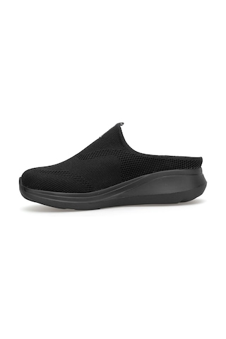 King Paolo K5221 Alabanda Kadın Memory Foam Sabo Terlik Siyah Siyah