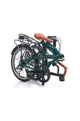 Carraro Flexi Comfort V Fren 8 Vites 20 Jant Katlanır Bisiklet Koyu Yeşil Parlak Siyah 32 Kadro Çok Renkli