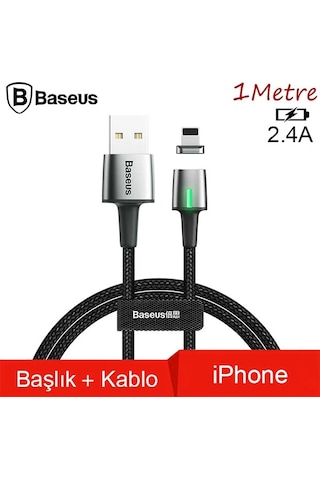 Baseus Zinc Magnetic Usb Kablo Şarj iPhone Uyumlu 14-13-12-11 1metre- 5775