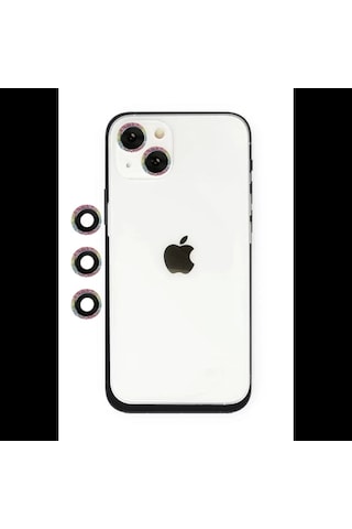 Apple İphone 14 Shine Kamera Lens - Rainbow