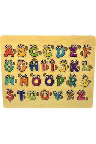 Ahşap Türkçe Harfler Puzzle-29 Harfli Bultak Puzzle Türkçe Alfabe