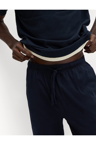 Marks & Spencer Saf Pamuklu 2'li Pijama Altı Seti Mavi Mix