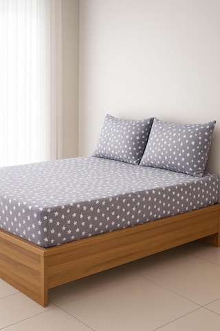 Üntaş 160x200 Çift Kişilik Lastikli Çarşaf Takımı Gri