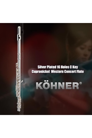 Köhner S-215 Gümüş Yan Flüt Seti-Kutulu Ful Set