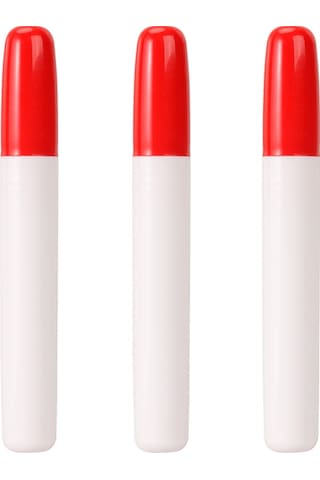 Wrıtech W-0005wb Basmalı Jumbo Tahta Kalemi Kırmızı Refill - 12'li Kutu Siyah