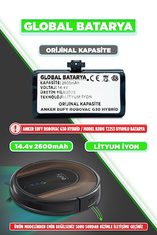 Anker Eufy Robovac G30 Hybrid Uyumlu Batarya 2600mah