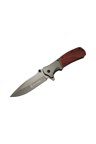 Browning Kamp Çakı Ahşap Sap A342 21 Cm Haki