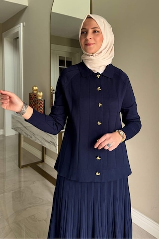 Yonca Triko Takım Lacivert Çok Renkli