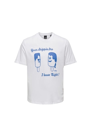 Only Erkek T-shirt 22026058 Beyaz