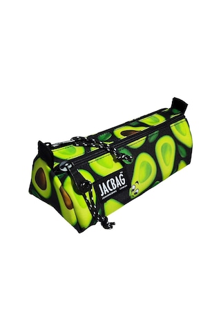Jacbag Dual Prime İki Bölmeli Üçgen Avokado Yeşil Kız Çocuk/kadın Kalem Çantası Çok Renkli