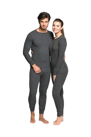 Yetişkin Termal İçlik Set - Thermoform - Soft Unisex - Antrasit Çok Renkli