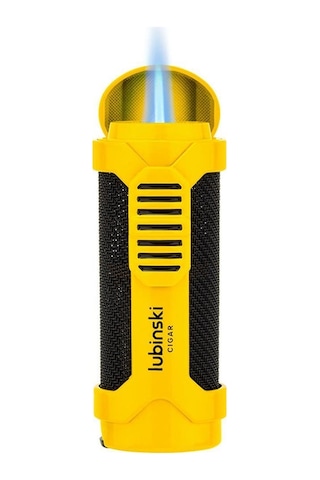 Lubinski Cigar Sehpa Kapaklı Delicili Tek Torch Puro Çakmağı Gunmetal