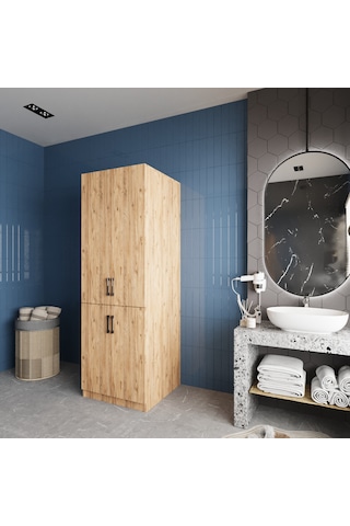 Venedik Çamaşır Ve Kurutma Makinesi Dolabı Banyo Dolabı Çam Çam