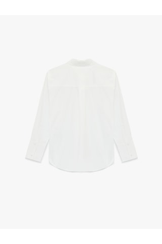 Koton Regular Fit Pamuklu Uzun Kollu Poplin Gömlek Beyaz 6sak60117pw Beyaz