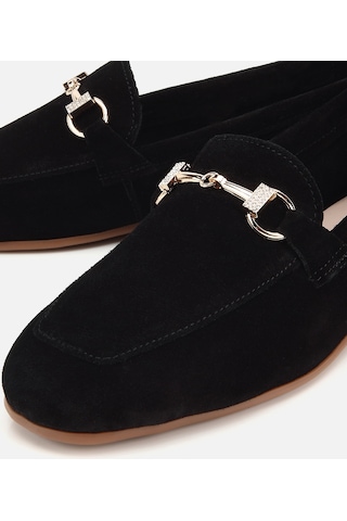 Hotiç Kadın Süet Deri Siyah Tokalı Günlük Loafer 01ayh320500a100 01ayh320500a100