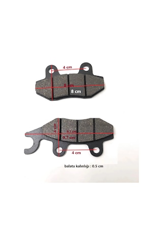 Hsgl Motorsiklet Cb125e Modellere Uyumlu Kulaklı Model Disk Fren Balata Takım