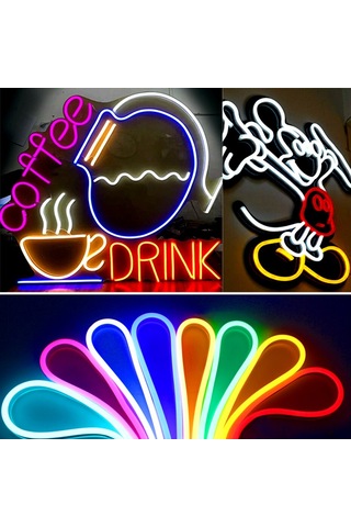 Neon Şerit Led Günışığı 12V Silikonlu Su Geçirmez Neon Led Işık