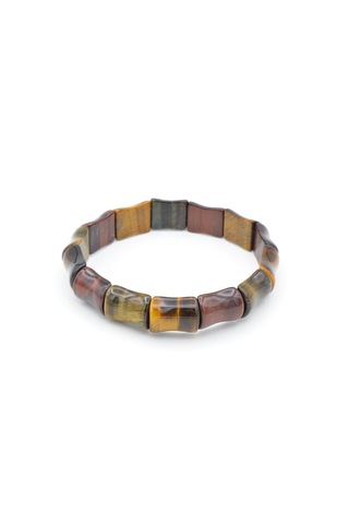 Hakiki Doğal Kaplan Gözü Taşı Bileklik Çok Renkli