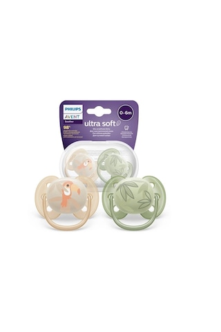 Philips Avent Ultra Soft Yumuşak 2li Emzik 0-6 Ay - Scf091/07 Çok Renkli