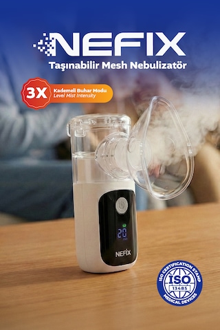 Çocuk Ve Yetişkinler İçin Taşınabilir Şarjlı Mesh Nebulizatör