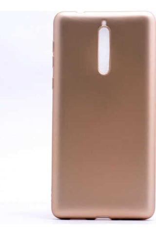 Nokia 8 Kılıf Zore Premier Silikon Kapak Gold