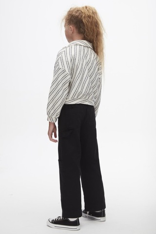 Kız Ceket 24knk37328 Beyaz-siyah Beyaz - Siyah