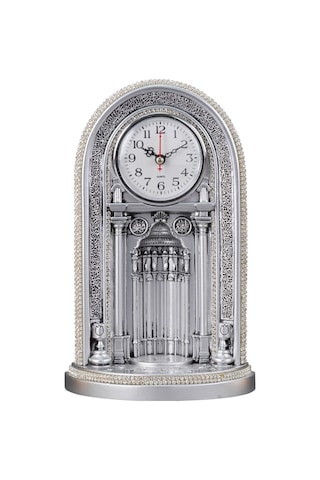 Nakkaş Saatli Mihrap Boytu Büyük Boy Gümüş