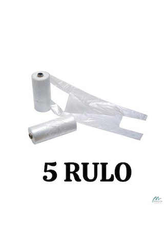 Rulo Poşet Büyük Boy X5 Rulo Market Manav Poşeti Atlet Poşet Çöp Poşeti