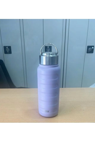 Paslanmaz Çelik Termos Su Şişesi 360ml Vakumlu Kapak Lila İthal Ürün Lila
