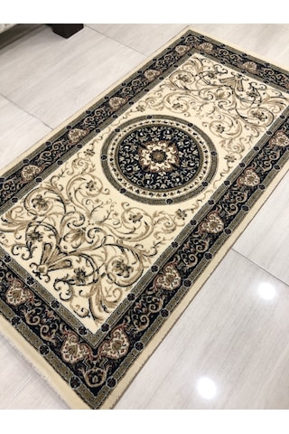 Saray Halı Klasik 11105 R 80X150 Krem Lacivert Küçük Ölçü Halı !