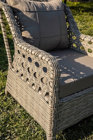 Btkconsept Lupa Eslem Rattan Bahçe Mobilyasi 3+1+1 Puf Ve Salıncak " Masali Gri