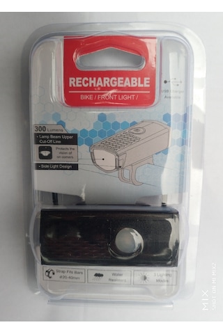 Usb Li 300 Lümen Ön Led Far Su Geçirmez Xbyc 6131