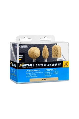 Kutzall 14fkıt01 İnce Diş Ahşap Törpü Seti 3 Parça Sap: 6.3mm