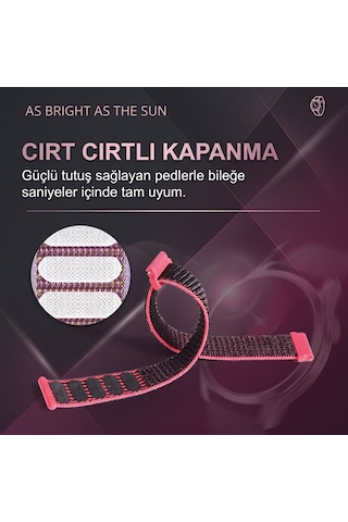 Caseonn Xiaomi Watch S1 Pro Kordon Hasır Kumaş Nylon Kayış Gri